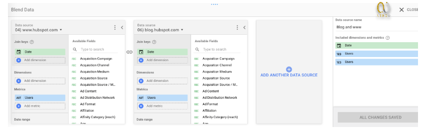 Blend your data source with itself