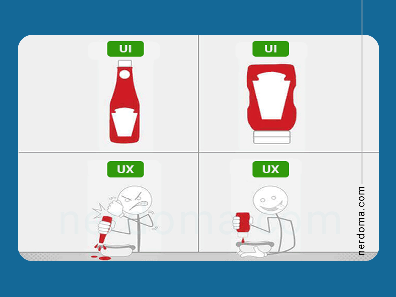 تقاوت ui و ux در دنیای واقعی مثال سس ها